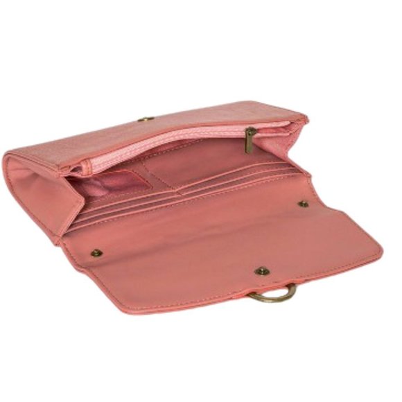 UNIVERSAL Thread Ring Embroidery Crossbody Bag Rose Pink New - Picture 3 of 3